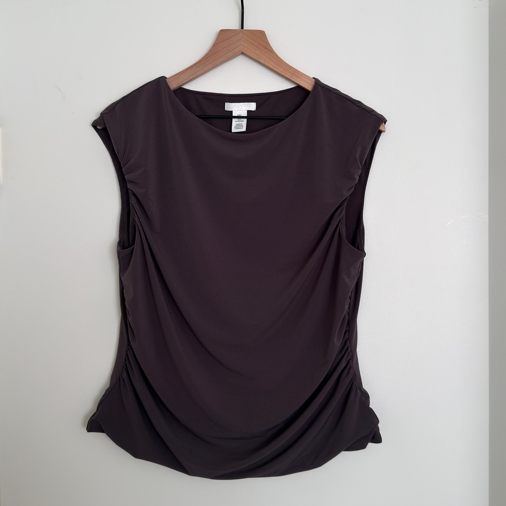 H&M High Neck Blouse with Ruching
